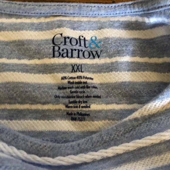 Blue & White Stripped Short Sleeve Top - Picture 3 of 5